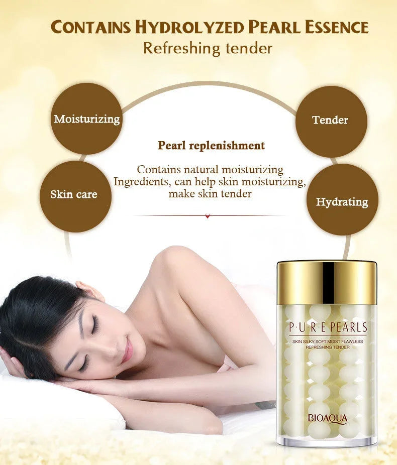 1pc BIOAQUA Pure Pearl Face Cream Moisturizing Skin Firming Hydrating Facial Cream Beauty Health Skin Care