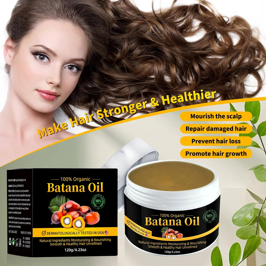 Batana Oil for Hair Growth & Repair 120g Moisturizes Scalp, Reduces Split Ends & Hair Loss Natural Plant Hair Care Essential Oil