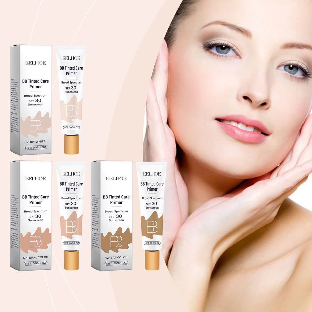 BB Tinted Care Primer Effectively Preventing UV Damage Improve Skin Texture Elasticity Long-Lasting Coverage Moisturizing Cream