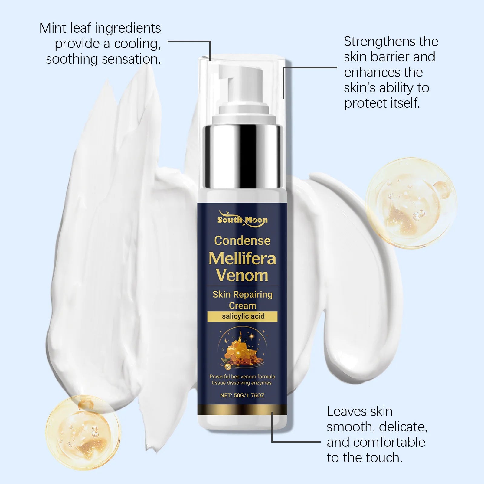 Skin Care Cream for Body Cleansing, Gentle Care, Moisturizing and Smoothing of The Skin