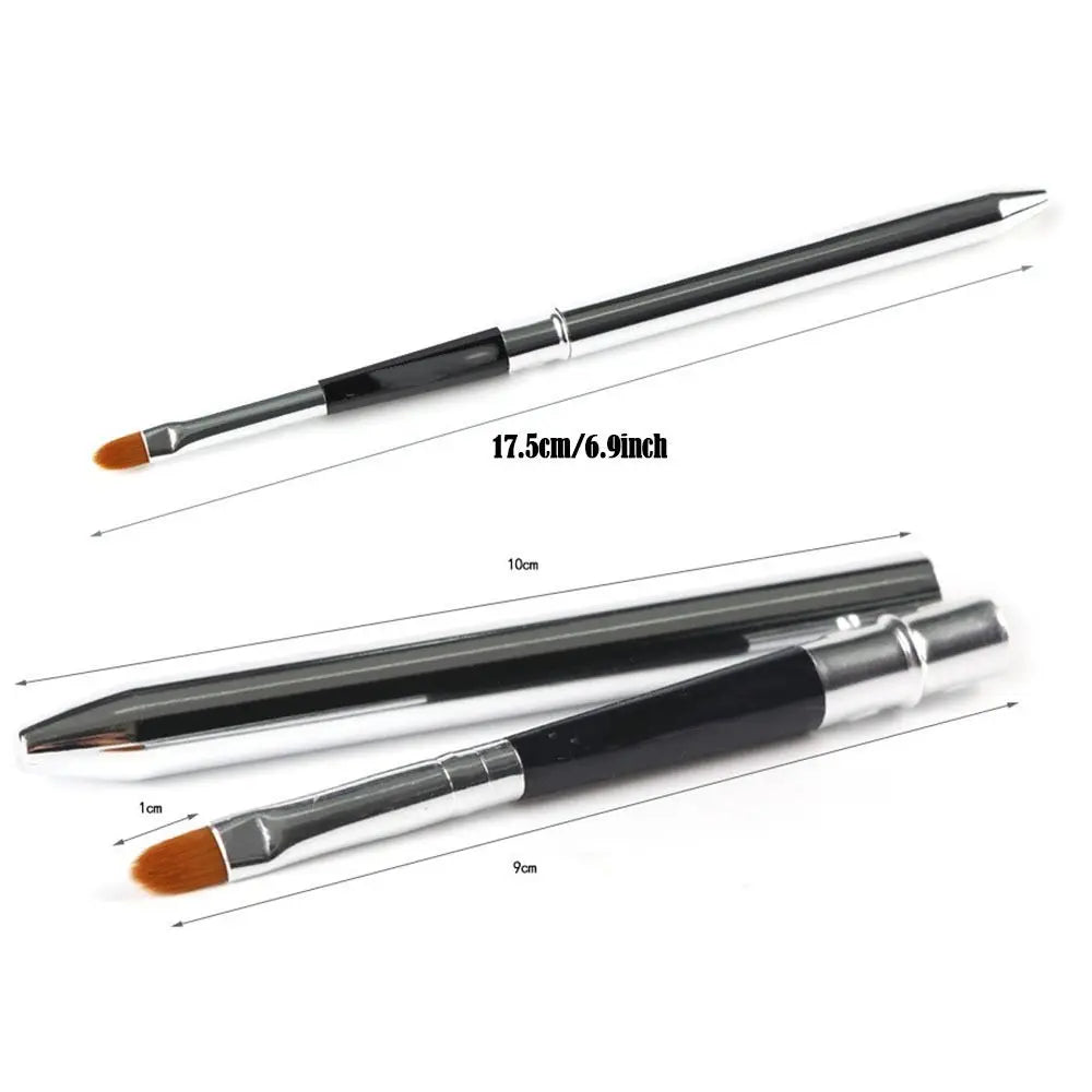Beauty Lady Lip Gloss Brush Makeup Brush Metal Handle with Protect Cap Cosmetic Brush Lipstick Brush Concealer Brush Lip Brush