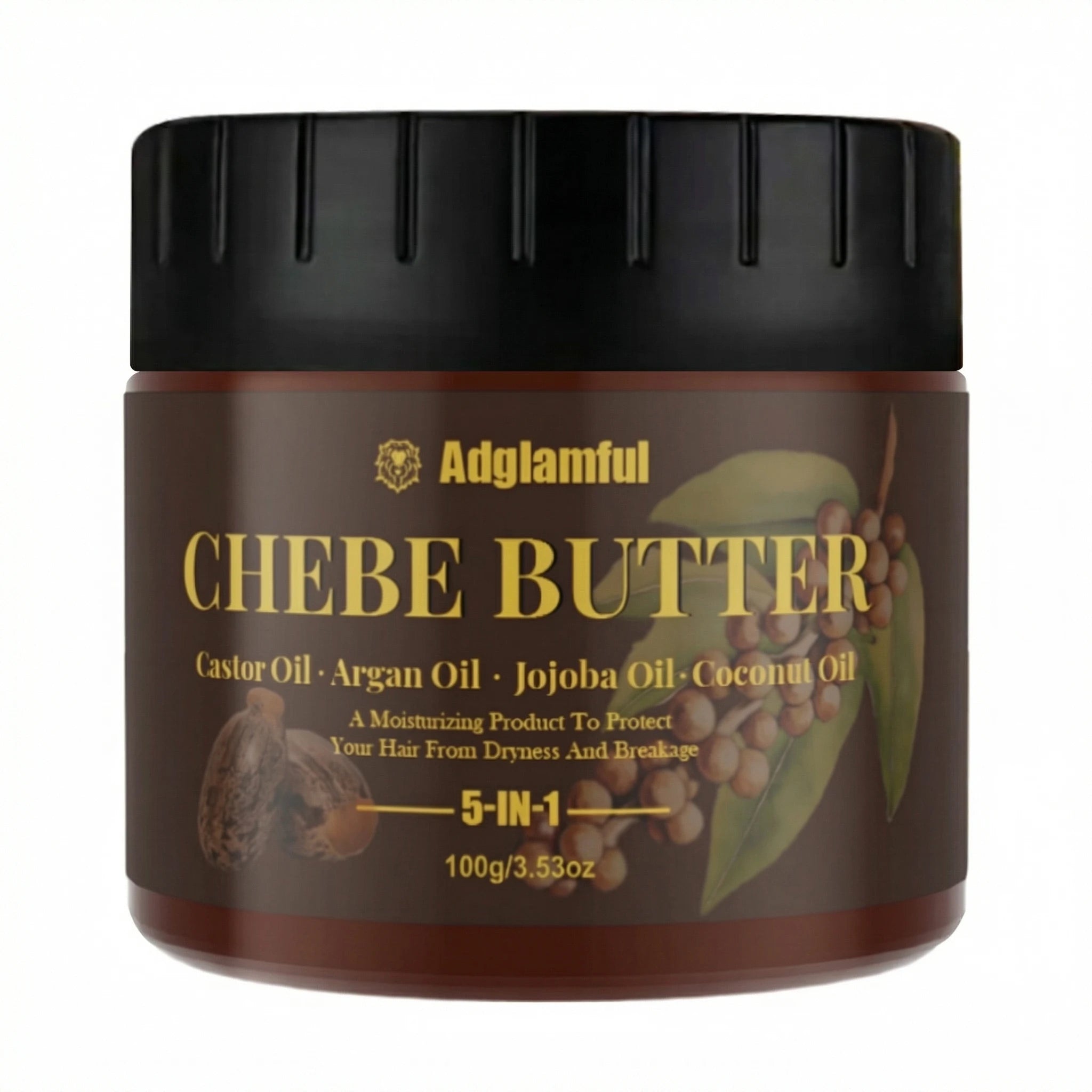 Castor Oil 5-in-1 Chebe Butter Salon-Grade Care Strengthens Hair and Prevents Breakage Deeply Moisturizes and Locks in Moisture Daily Hair Care for Women for Daily Home Use