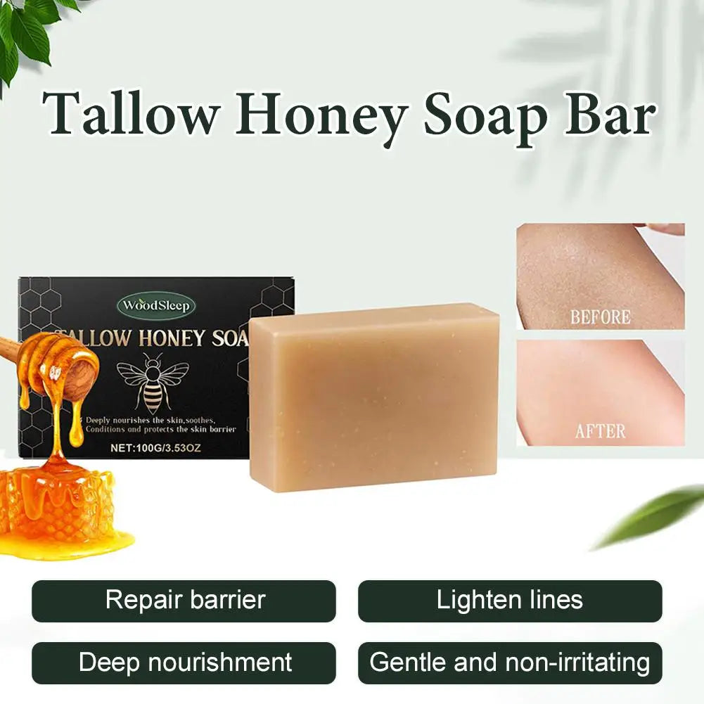 Beef Tallow Soap Bar,Natural Grass Fed Tallow Soap,Moisturizing Face Body Wash For Dry, Itchy, Sensitive Skin CareBath Soap