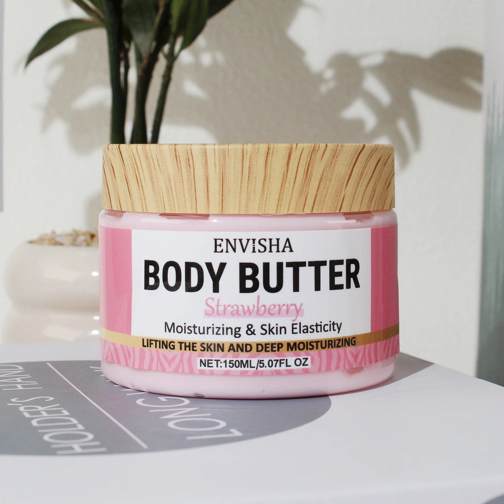 Skin Care Strawberry Face Body Butter Lotion Cream Whitening Deeply Moisturizing Brightening Remove Melanin Elasticity Lifting