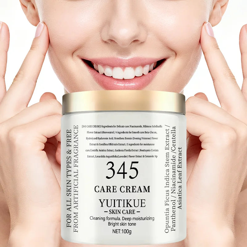YUITIKUE 345 Care Cream, Deep Moisturizing Brightening, For All Skin Types Fragrance-Free Hydrating 100g