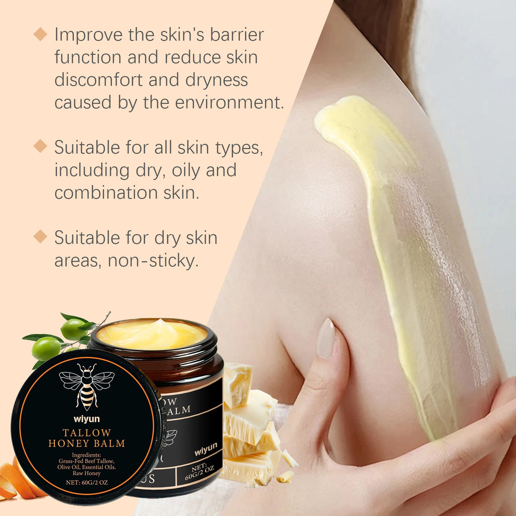 Beef Tallow Face Cream Improve Dry Dullness Lift Facial Brightening Skin Care Products Smooth Fine Lines Moisturizing Body Cream