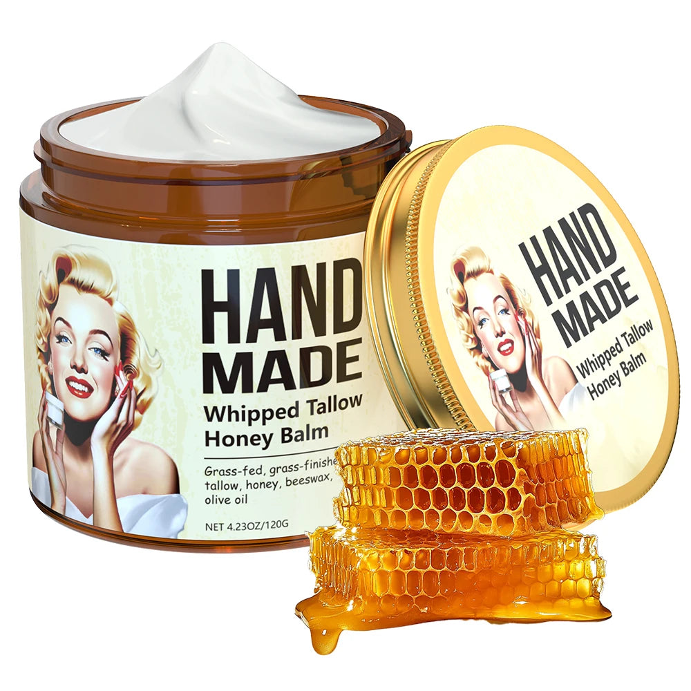 ENVISHA Handmade Skin Care Honey Whipped Tallow Face Cream Anti-aging Wrinkle Whitening Moisturizing Nourishing Beauty Health