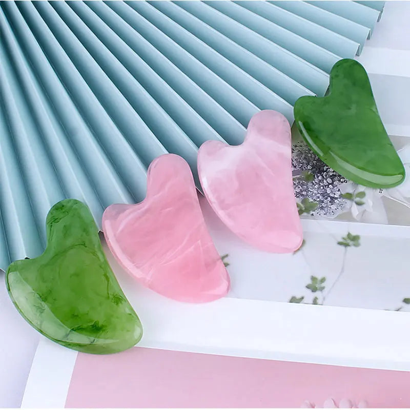 Natural Resin Face Jade  Gua Sha Massagers Gouache Scraper Guasha Board Massage Facial Beauty Tools Acupoint Acupuncture
