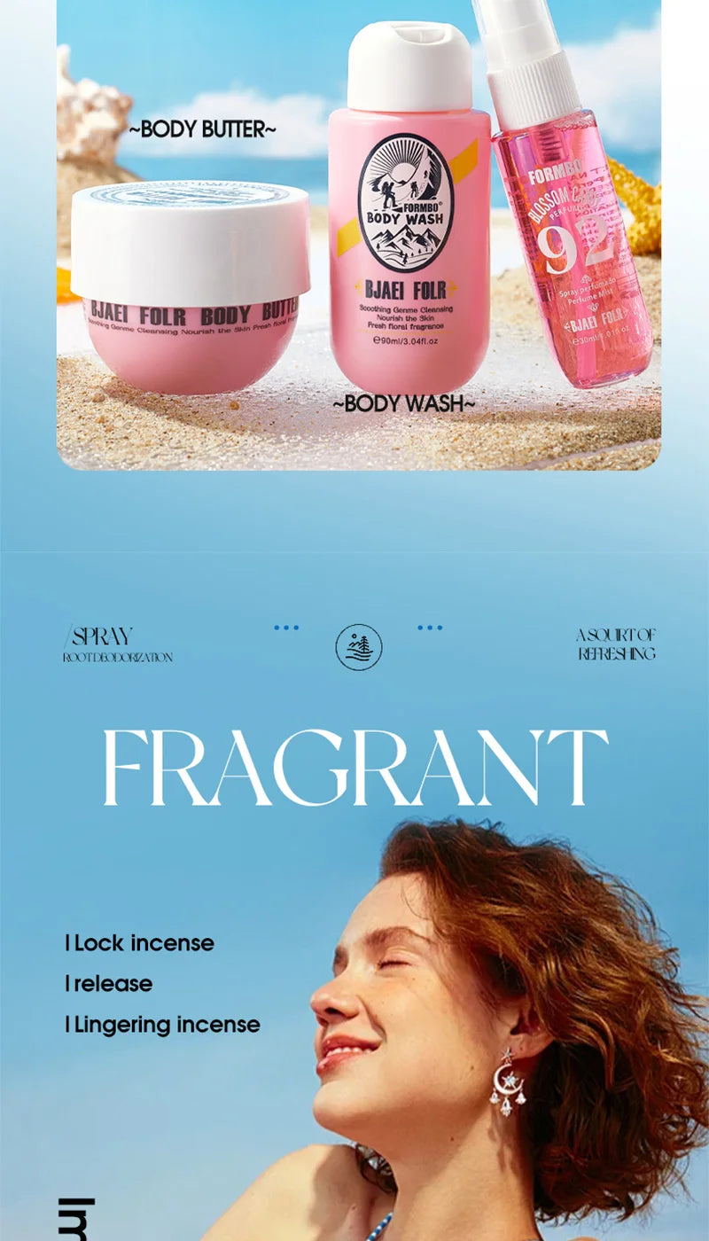 Formbo 3-in-1 Fragrance Lotion Set! Plant-Derived Fragrance That's Not Overpowering, Shea Butter Body Lotion That Won'T Cause Skin Irritation, 8-Hour Fragrance That Creates a'False Body Scent' for You, One Bottle That Provide