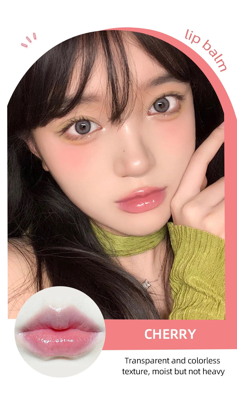 CACE Lovely Honey Cherry Lip Oil Nourishing Lip Balm Long Lasting Moisturizing Clear Lip Oil  Lip Gloss Lip Care Beauty Makeup