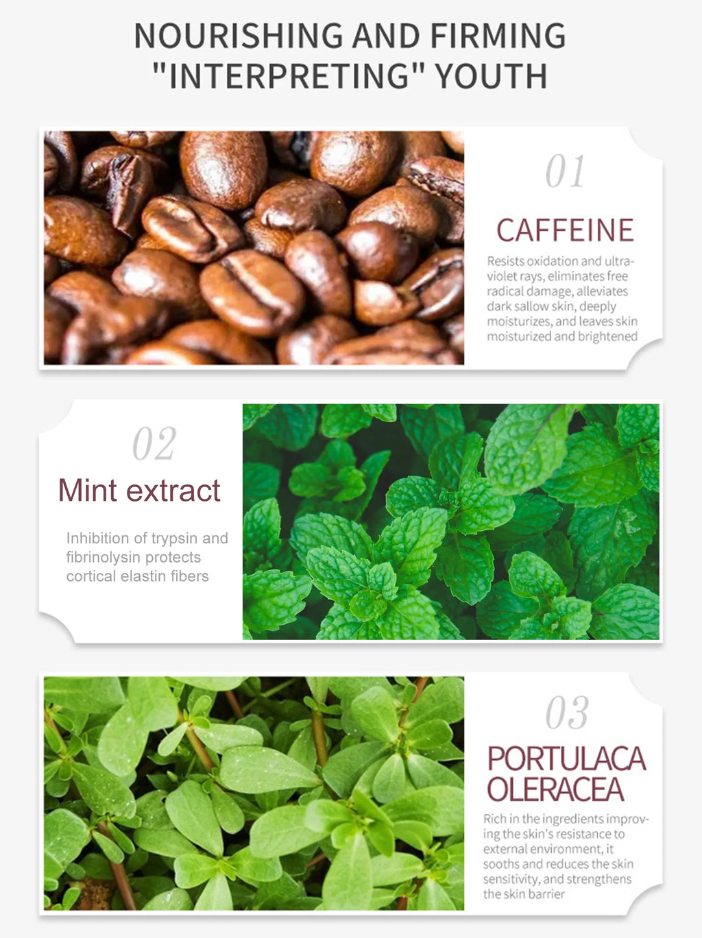 Caffeine Eye Serum Gently soothes the delicate skin around the eyes a moisturizing refreshing serum suitable for daily skincare