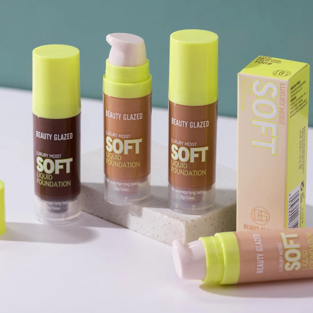 Beauty Glazed Full Coverage Matte Liquid Foundation Waterproof BB Cream Lasting Oil Control Long-lasting Natural Face Makeup