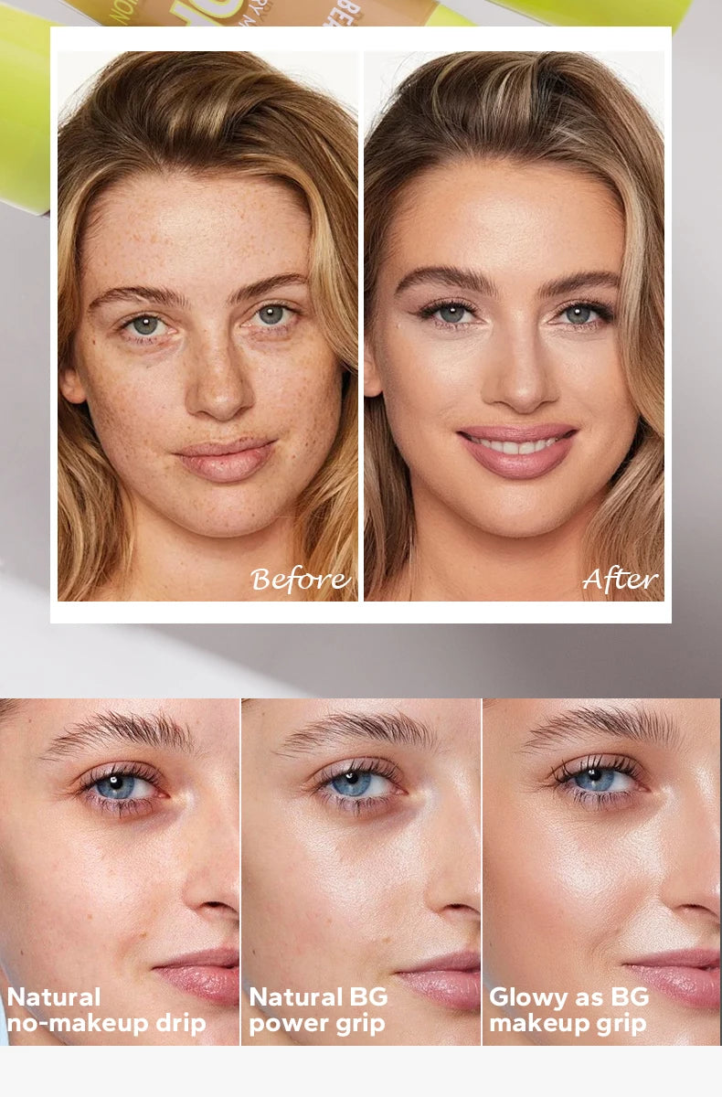 Beauty Glazed Full Coverage Matte Liquid Foundation Waterproof BB Cream Lasting Oil Control Long-lasting Natural Face Makeup