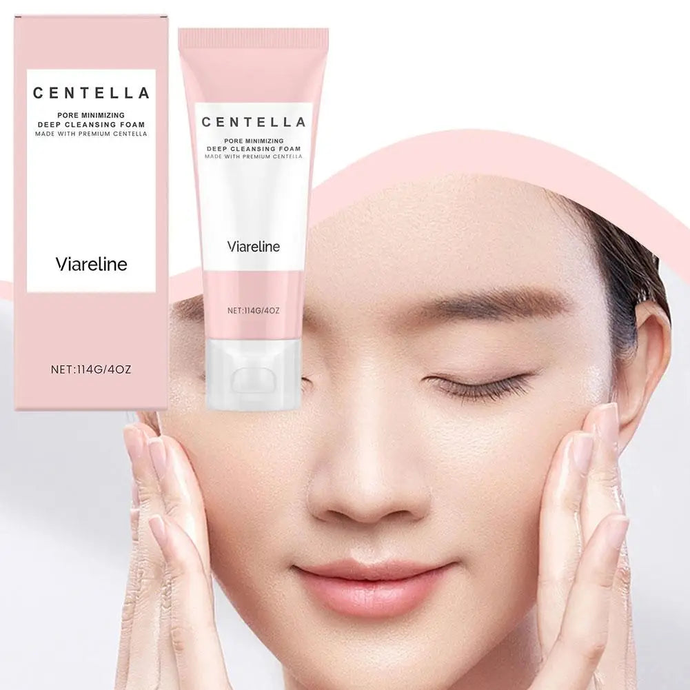 Centella Asiatica Deep Cleansing Foam Cleanser For Women Pore Shrinking Oil Control Barrier Repair Daily Facial Skin Care