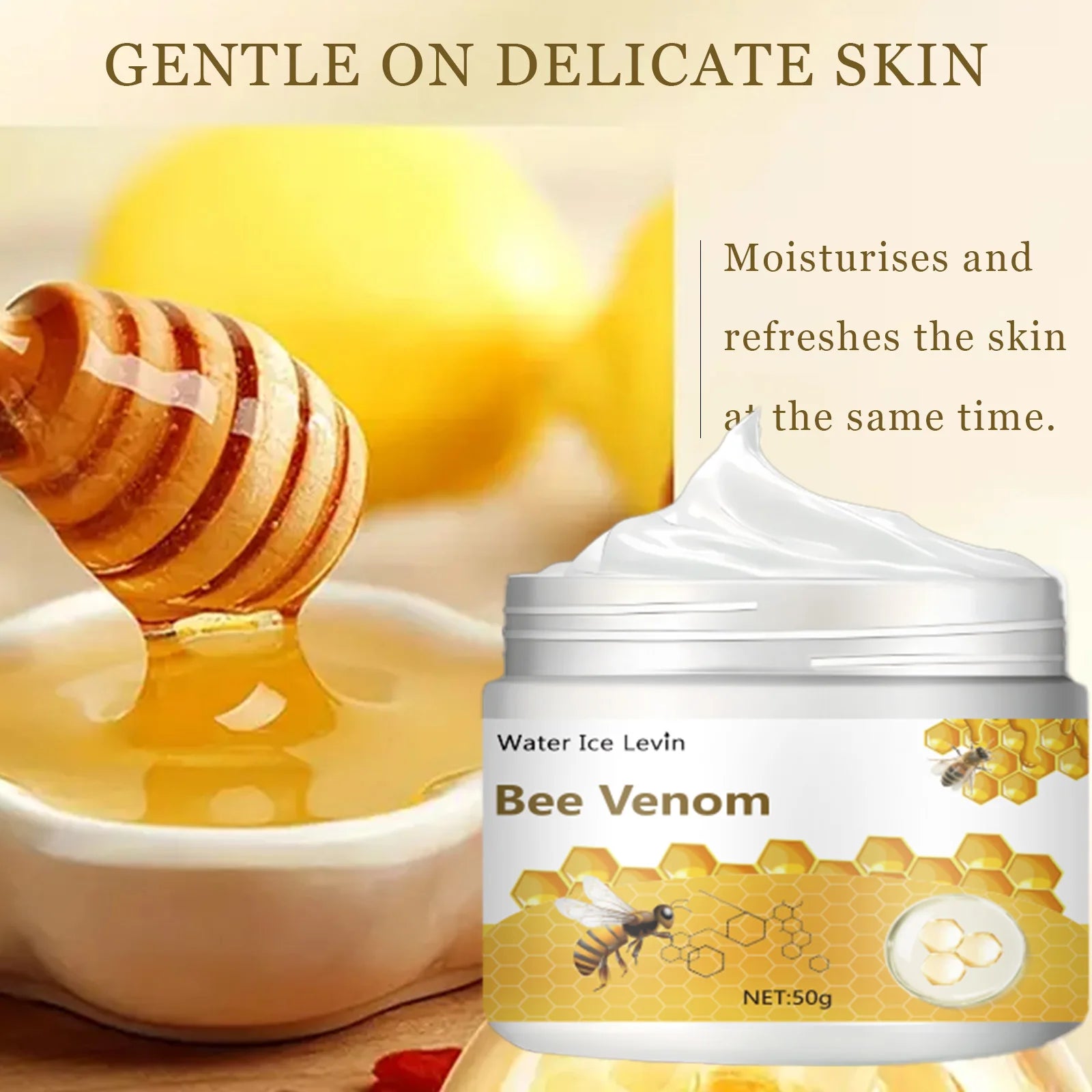 Bee Venom Care Cream - Suitable for All Light Brown Skin Moisturizing Cream for Body and Face - Design of Natural Bee Venom Extract and Natural Ingredients