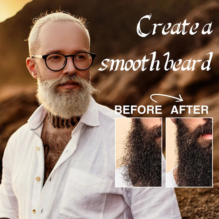 4pcs/set Beard Balm Softens and Tames Unruly Hairs Beards Styling Cream Add Thickness & Volume Moisturize Shine Beards Care Balm