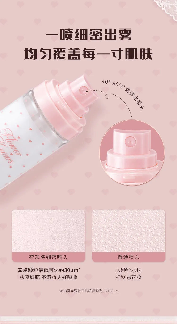Flower Knows Makeup Moisturizing Essence Setting Spray Primer Skin Care Products Hydrating Face Mist All-Day Moisturizing Spray