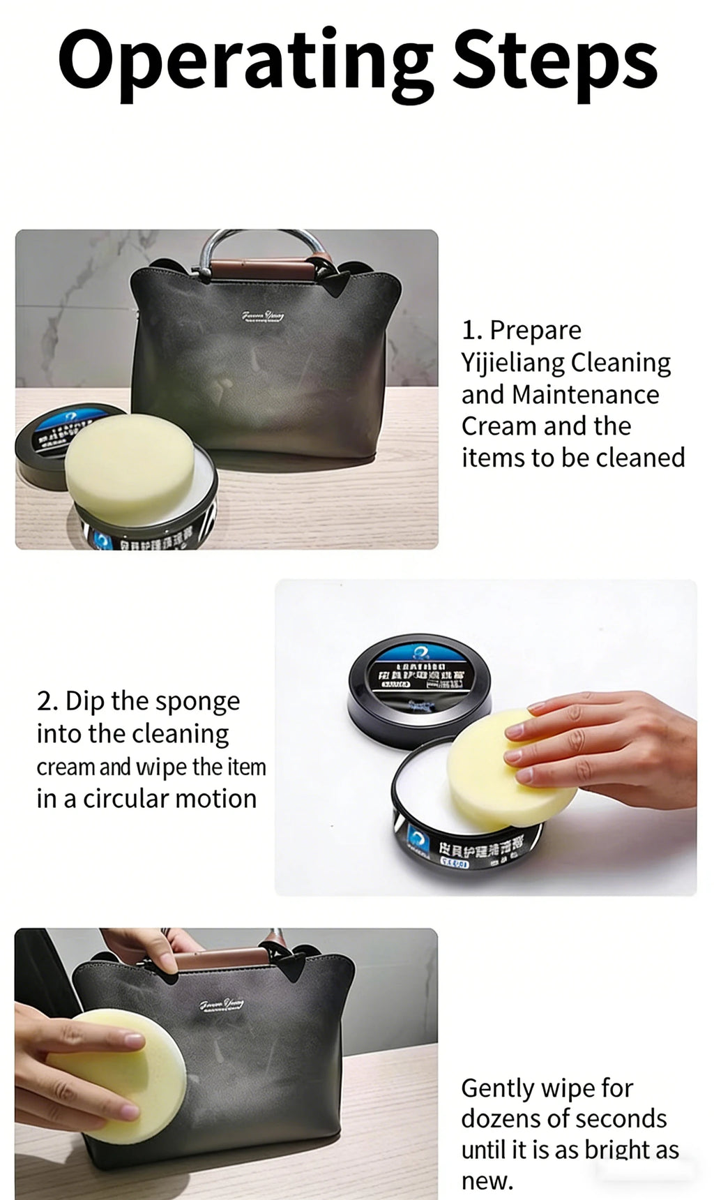Leather Interior Care, Cleaning Cream, Leather Clothing Bags, Leather Shoe Renovation Care, Multifunctional Cleaning Cream