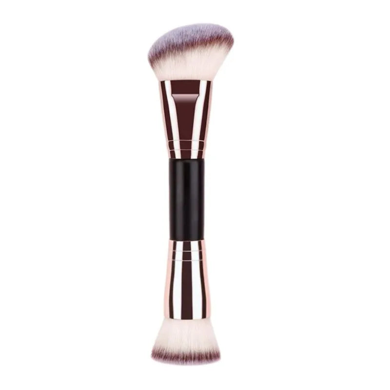 New Double-ended Makeup Brush Foundation&Contour Powder Blush Multi-functional BrushNo Powder Absorption High-value Beauty Tools