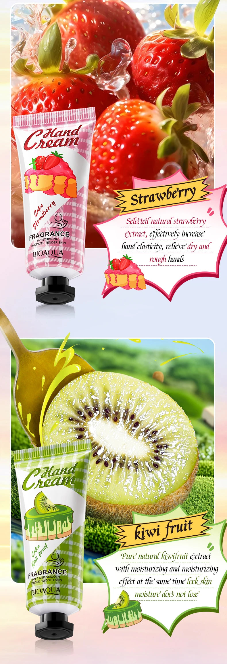 BIOAOUA Luxury Hand Cream Christmas Gift Set 5Pack Moisturizing Long-Lasting Fragrance Hand Cream for Dry Skin for Women & Men