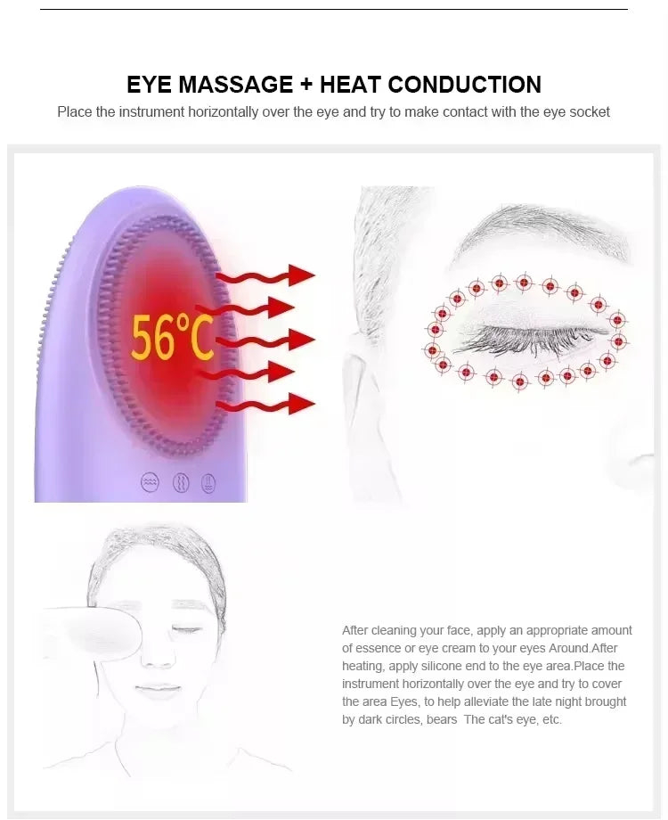 New Arrival Skin Cares Device Waterproofs Soft Silicones Facials Cleanings Brush Washings Massagers Electrics Face Cleanings