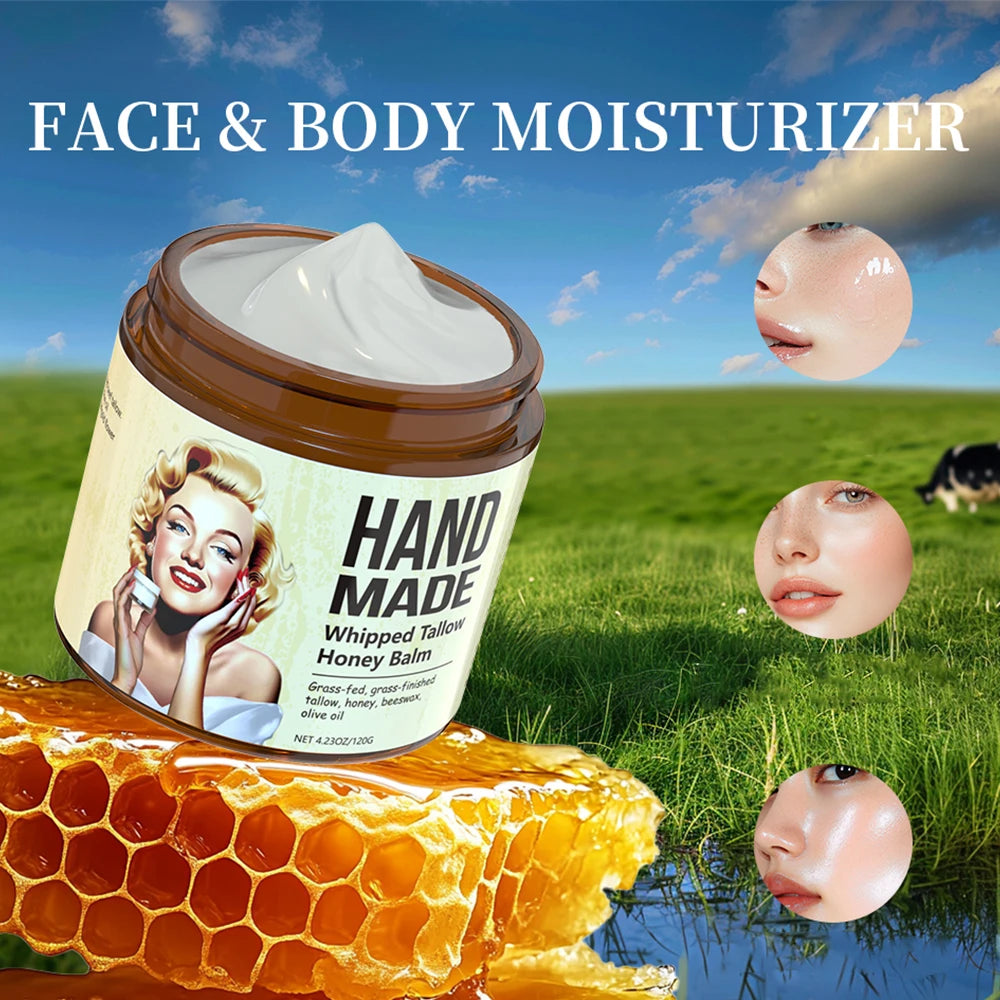ENVISHA Handmade Skin Care Honey Whipped Tallow Face Cream Anti-aging Wrinkle Whitening Moisturizing Nourishing Beauty Health