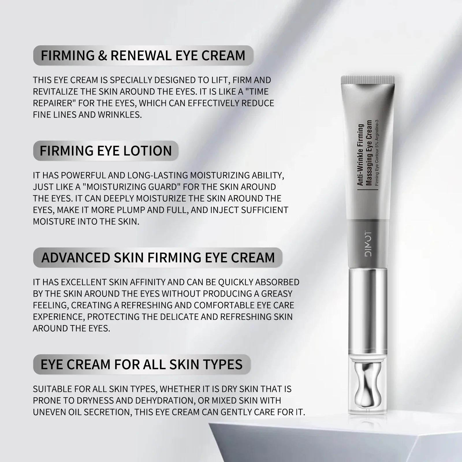 Electric Massage Eye Cream  Beauty Hyaluronic Acid Firming Fades Fine Lines Eye Care Gel Moisturizing Beauty Eye Skin Care
