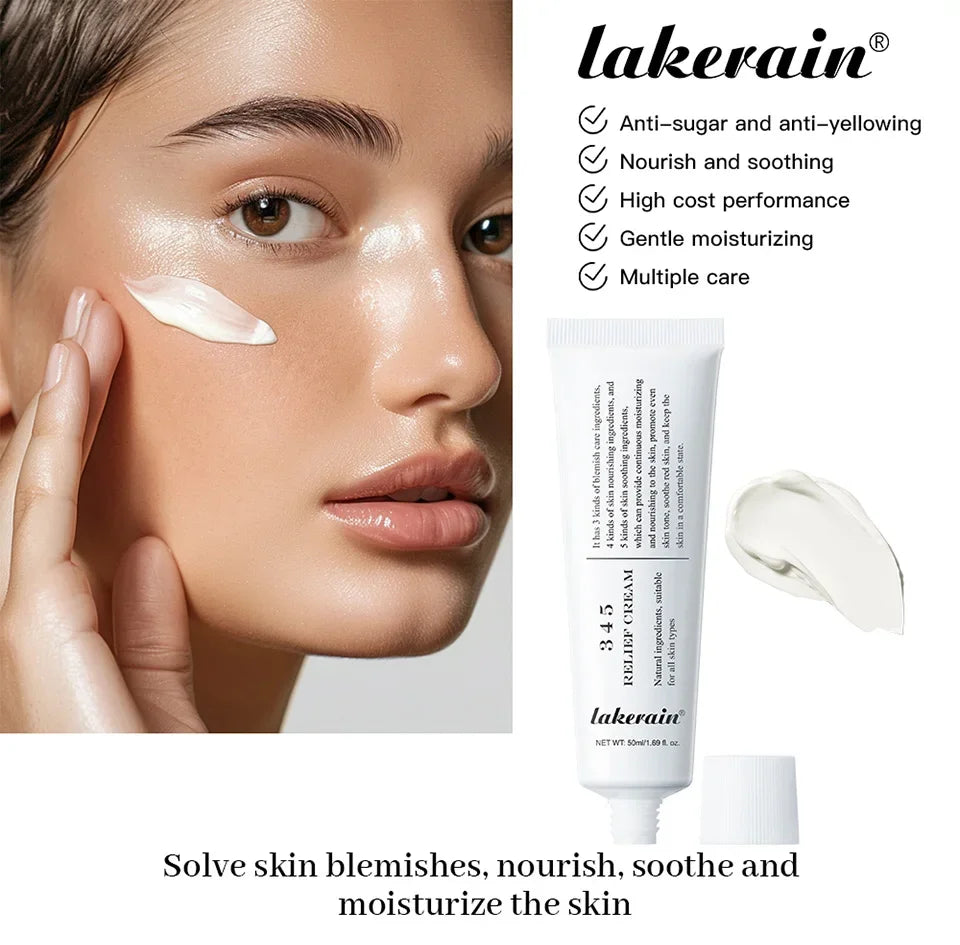 345 Relief Cream Address Blemishes Nourish Anti-sugar Anti-oxidation Soothing Care Face Lifting Beauty Moisturizer Korean Cream
