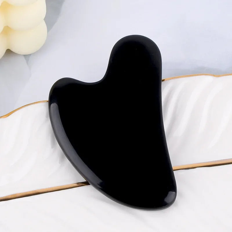 Natural Resin Face Jade  Gua Sha Massagers Gouache Scraper Guasha Board Massage Facial Beauty Tools Acupoint Acupuncture