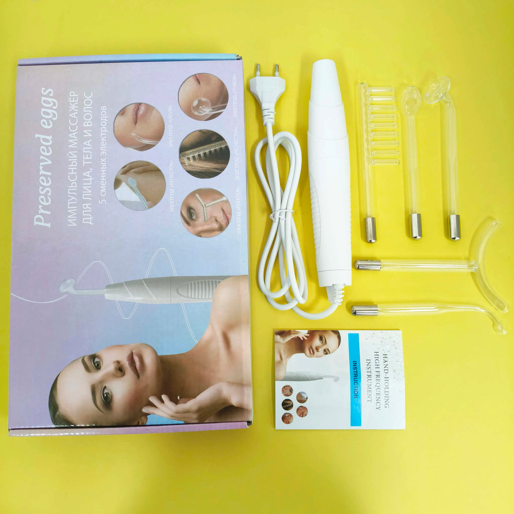 5 Heads Handed High Frequency Beauty Products Facial Therapy Wand Machine Set Portable Home Use Skin Beauty Equipment