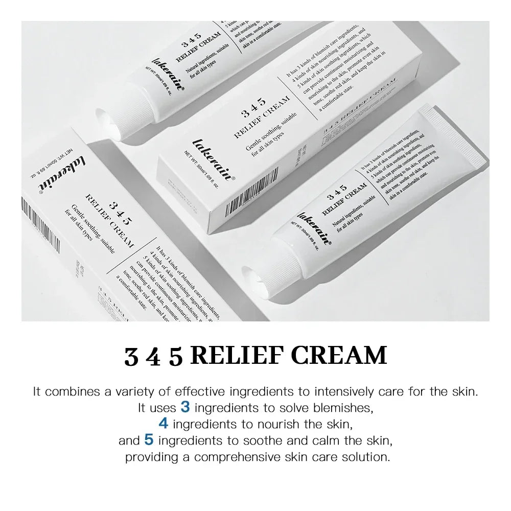 345 Relief Cream Address Blemishes Nourish Anti-sugar Anti-oxidation Soothing Care Face Lifting Beauty Moisturizer Korean Cream
