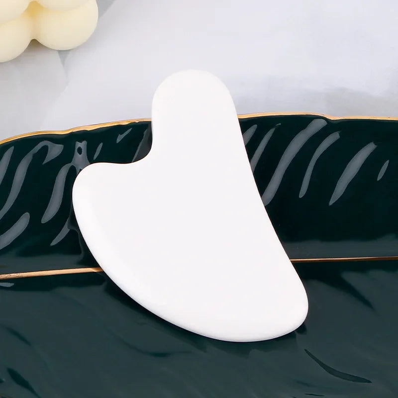 Natural Resin Face Jade  Gua Sha Massagers Gouache Scraper Guasha Board Massage Facial Beauty Tools Acupoint Acupuncture