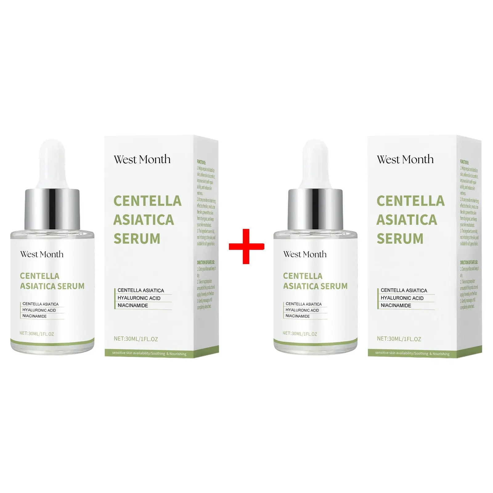 Centella Asiatica Facial Serum Moisturizing Nourish Repairing Dry Skin Smoothing Rejuvenation Soothing Brightening Beauty Health