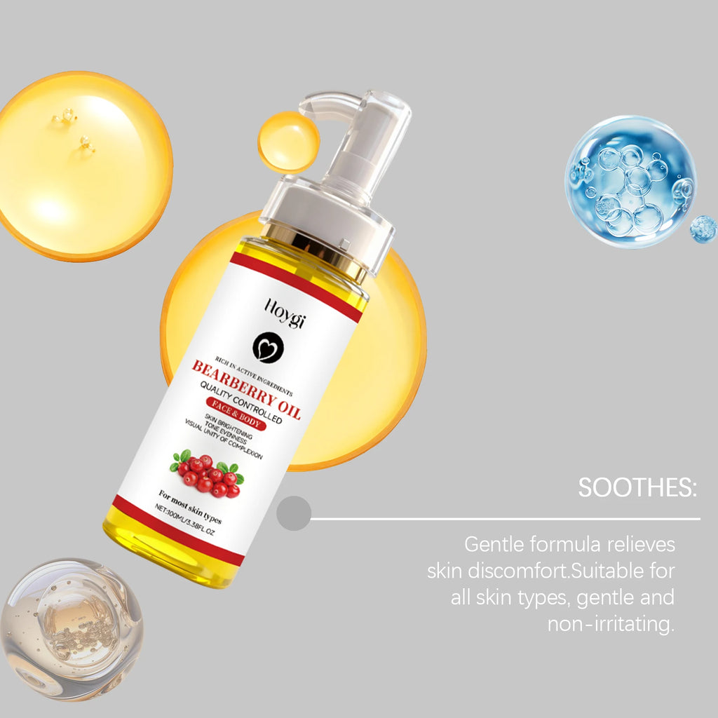 Bearberry Body Oil Arbutin Skin Brightening Firming Moisturizing Reduce Dryness Enhance Elasticity Strengthen Skin Natural Glow