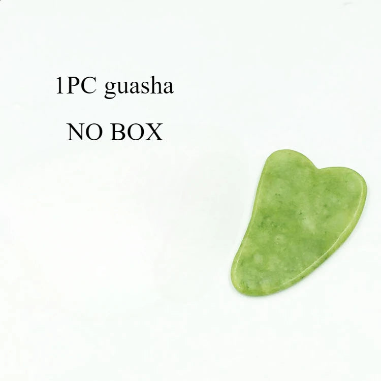 Jade Massagers For Face Body Gua Sha Scraper Beauty Facial Roller Set Natural Gouache Stone Massage Slimming Skin Care Lift box