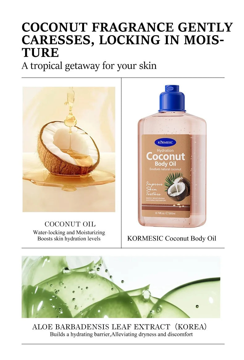 New Body Care Oil  Brightens Skin  Suitable for all skin types，Coconut Body Oil，Cocoa Body Oil，Rose Body Oil，VITALIZING BODY OI