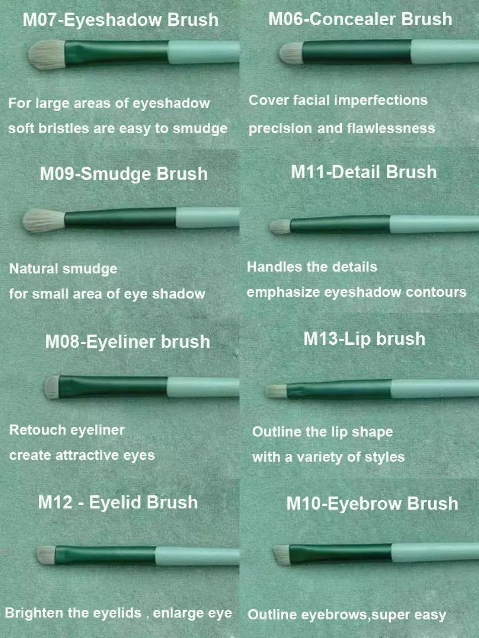 13PCS Makeup Brushes Set Eye Shadow Foundation Women Cosmetic Brush Eyeshadow Blush Beauty Soft Tools Bag Makeup Brush Set