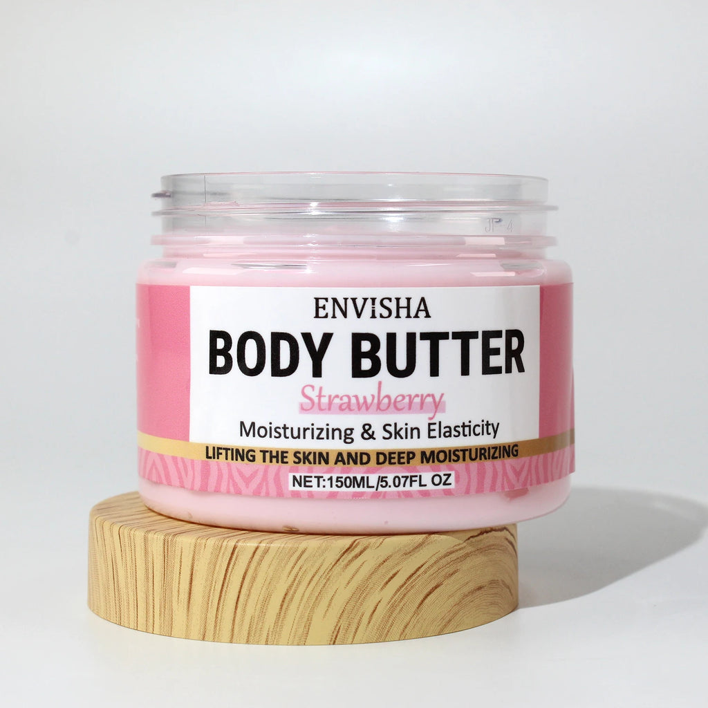 Skin Care Strawberry Face Body Butter Lotion Cream Whitening Deeply Moisturizing Brightening Remove Melanin Elasticity Lifting