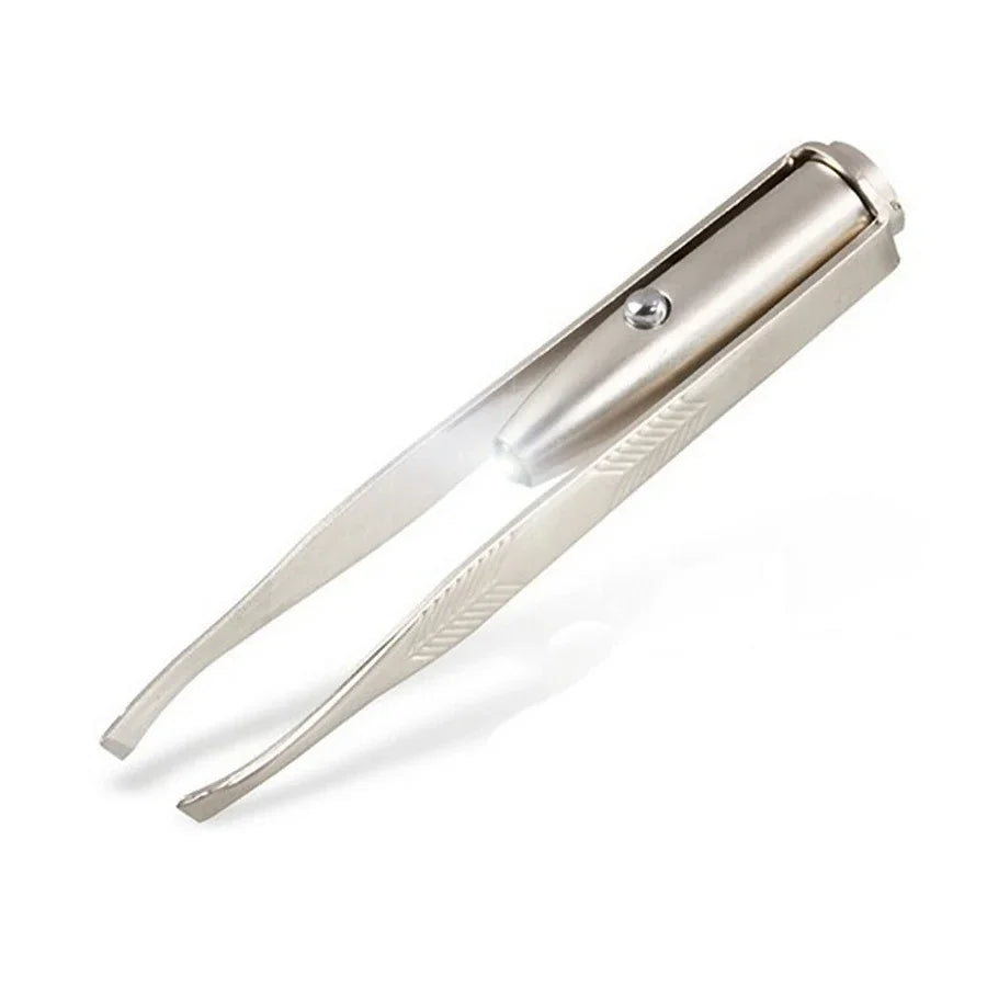 LED Lighted Eyebrow Tweezers
