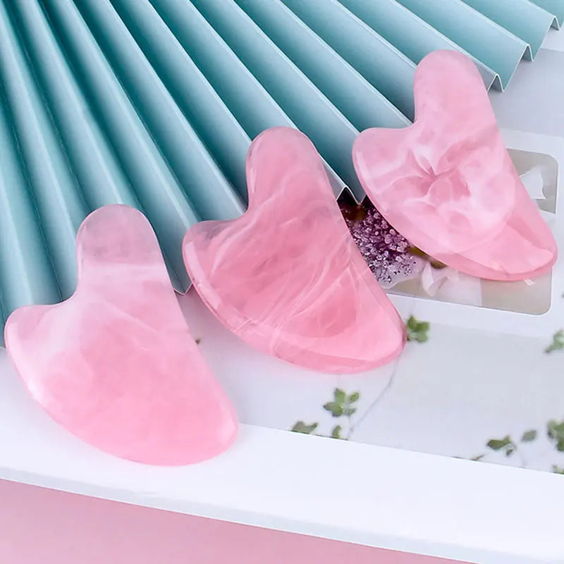 Natural Resin Face Jade  Gua Sha Massagers Gouache Scraper Guasha Board Massage Facial Beauty Tools Acupoint Acupuncture