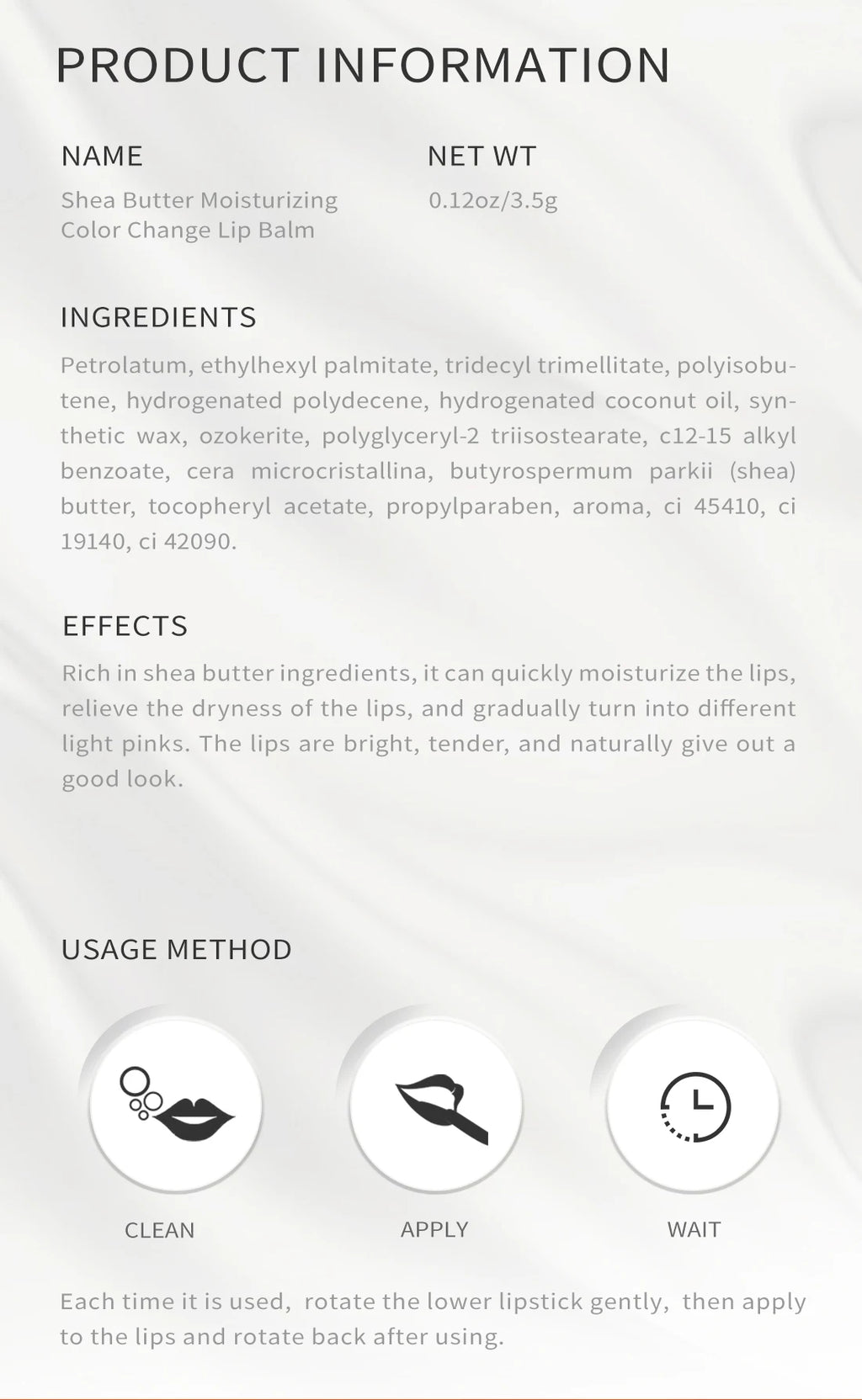 Shea Butter Moisturizing Color Change Lip Balm Skin Care Anti Aging Makeup Lip Care Beauty Nourishing Lipstick Plant Essence