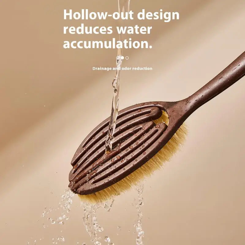 Bath Shower Brush Bathing Brush Dry Skin Body Soft Natural Bristle Massager Care Tool Soft Natural Bristle PE Handle."