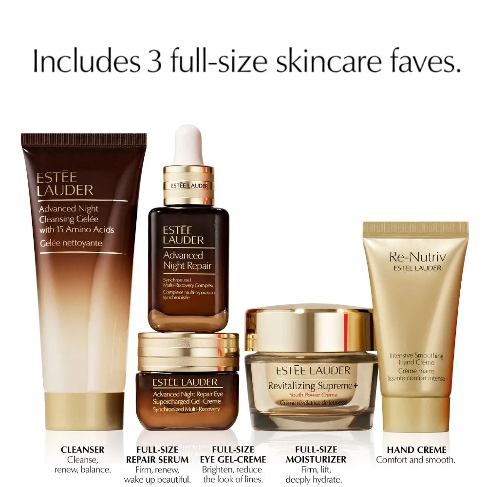 Estee Lauder 12-Piece Holiday Blockbuster 9 Full-Size Favorites Beauty Gift Set - Birthday Christmas Gift Set Holiday for Women