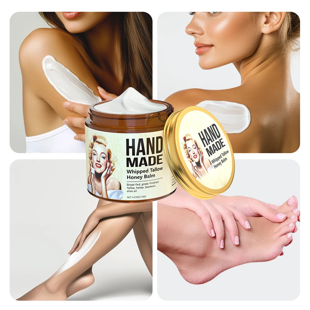 ENVISHA Handmade Skin Care Honey Whipped Tallow Face Cream Anti-aging Wrinkle Whitening Moisturizing Nourishing Beauty Health