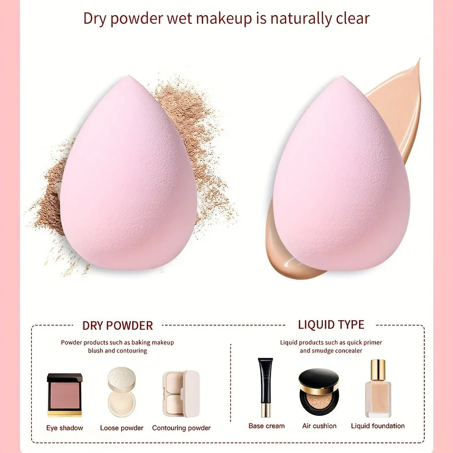 5 Bags of Beauty Eggs Makeup Sponge (Beauty Egg), Foundation Make-Up Mixed Beauty Sponge, Flawless Liquid, Cream and Powder, Mu