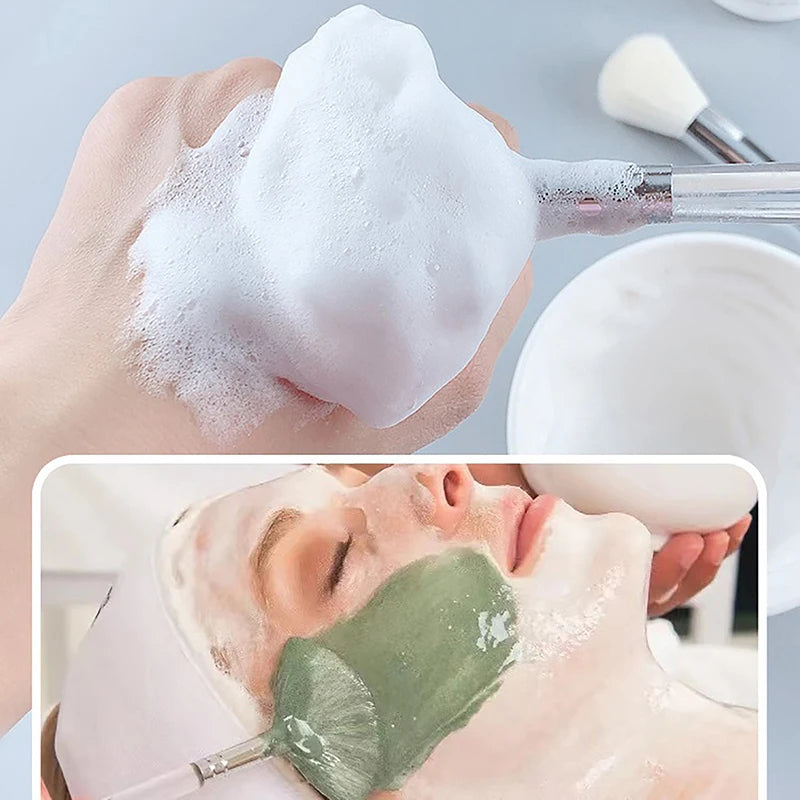 Soft-Bristled Facial Cleansing and Massage Brush – Portable Skincare Tool for Face Washing and Mask Application