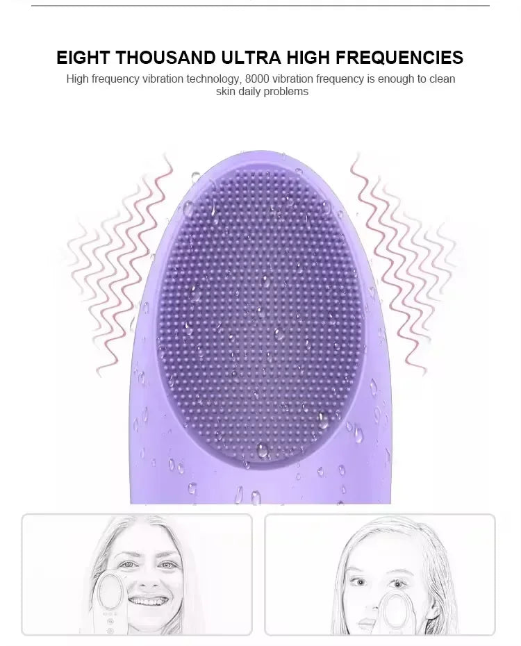 New Arrival Skin Cares Device Waterproofs Soft Silicones Facials Cleanings Brush Washings Massagers Electrics Face Cleanings