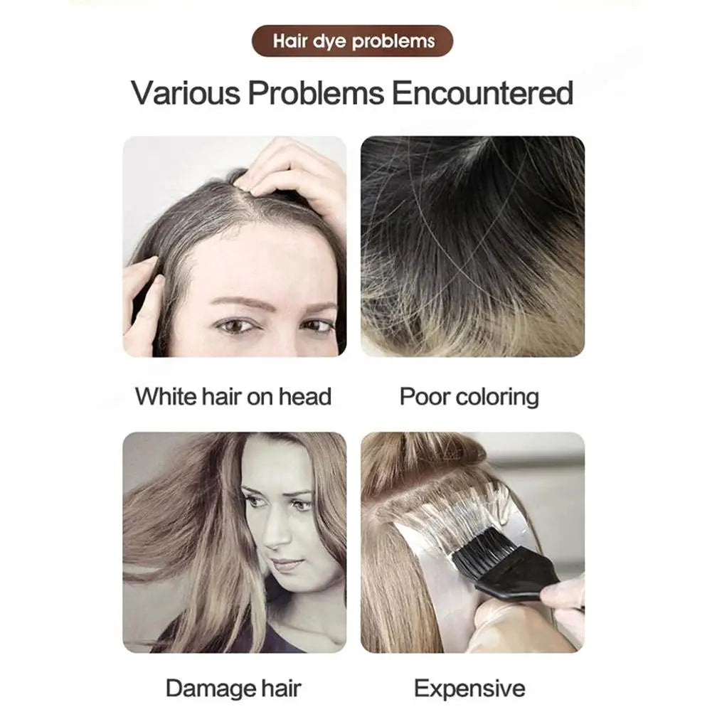 400ML Cover Grey Hair Morocco Argan Oil Care Fast Magic Black Hair Shampoo Dye Repair Damaged Improve Split Hair Rough Hair Care