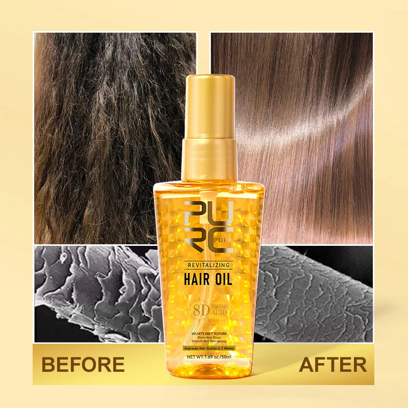 PURC Morocco Argan Oil Hair Mask Smoothing Nourishing Hair Oil Sets Repair Damaged Frizz Hair Treatment Hair Care