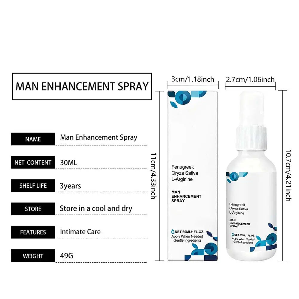 Men's Care Spray Gently Nourishes Men's Bodies Daily Condition Active Energy Recovery Care Enhancing Refreshed Body Care Spray